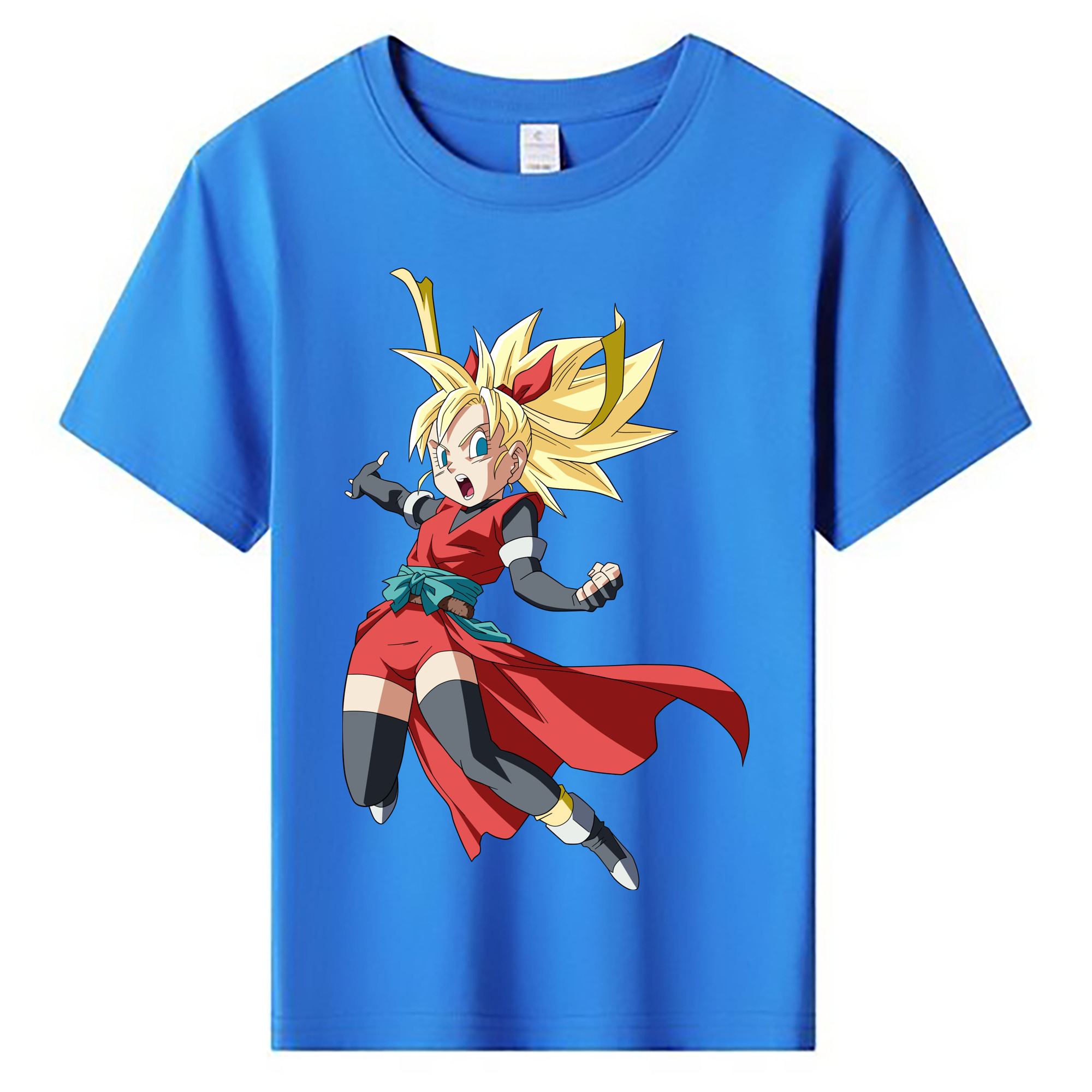 （画像用） ドラゴンボール カリフラ DRAGON BALL Caulifla 綿100％キッズTシャツ（フロントプリント）